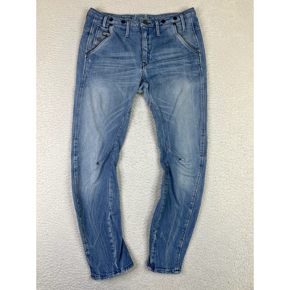 G-Star Raw 3301 Slim Jeans Mens 30x27 Blue‎ Denim Arc Light Wash
